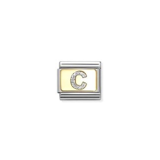 Nomination Nomination Schakel 030291-03 Composable Classic met 18k Geelgouden Glitter Letter C
