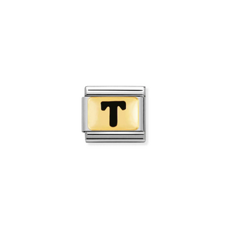 Nomination Nomination Schakel 030264-20 Composable Classic Staal met 18k Geelgouden Letter T