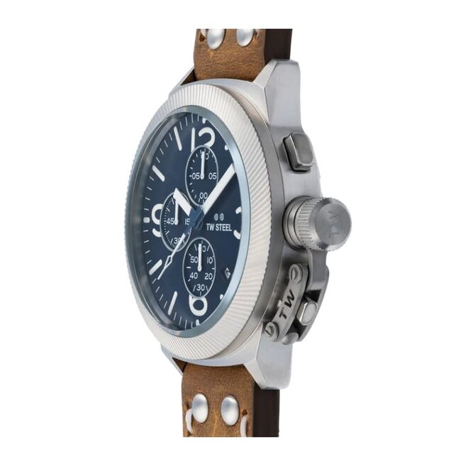 TW Steel TW Steel Horloge CS106 Canteen Steel Quartz 100m Waterdicht 44mm