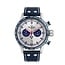 TW Steel TW Steel Horloge VS136 X Evel Knievel Staal Quartz Chronograaf 100m Waterdicht met Blauwe Leren Horlogeband 44mm