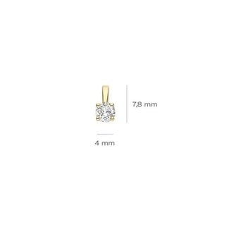 Blush Blush Hanger LG6002Y 14k Geelgoud met 0.20crt G SI Labgrown Diamant 4mm