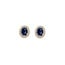 Blush Blush Oorbellen LG7038Y 14k Geelgoud met 2x 0.06crt G SI Labgrown Diamant en Saffier 5.4 x 6.3mm
