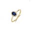 Blush Blush Ring LG1082Y/54 14k Geelgoud met 0.13crt G SI Labgrown Diamant en 0.50crt Labrown Saffier
