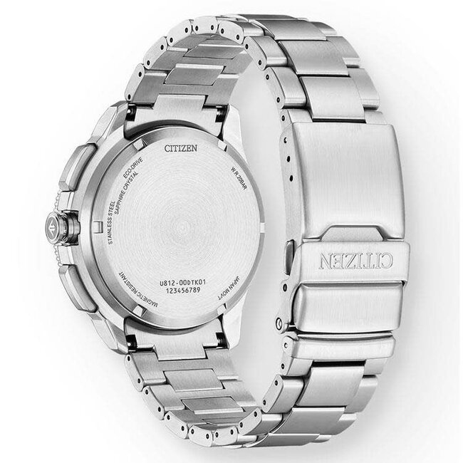 Citizen Citizen Horloge JV3001-53E Promaster Staal Analoog Digitaal Eco-drive 200m Waterdicht met Zwarte Wijzerplaat 43mm