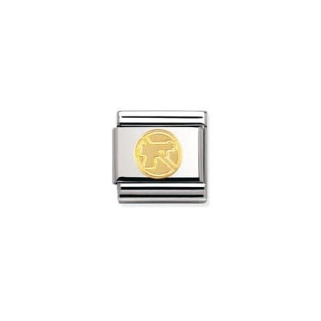 Nomination Nomination Schakel 030148-05 Composable Classic Staal met 18k Geelgoud Peace No War