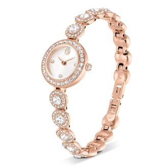 Swarovski Swarovski Horloge 5753309 Una Rosekleurig Witte Wijzerplaat met Kristallen