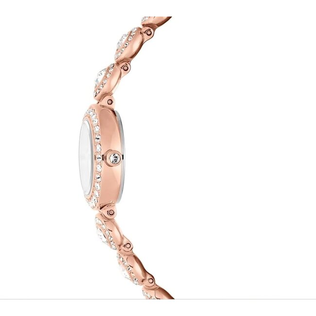 Swarovski Swarovski Horloge 5753309 Una Rosekleurig Witte Wijzerplaat met Kristallen