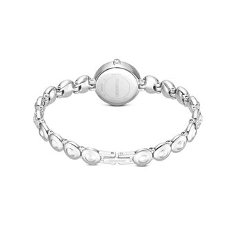 Swarovski Swarovski Horloge 5737038 Una Zilverkleurig met Witte Wijzerplaat met Kristallen