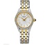 Seiko Seiko Horloge SUR540P1 Staal Bi-Color Quartz met Witte Wijzerplaat met Zirkonia 26mm