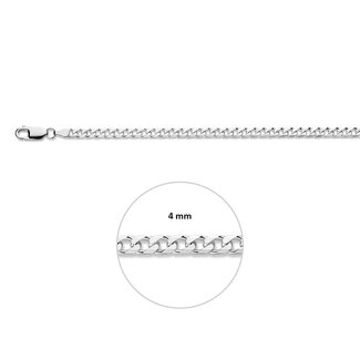 Blinckers Jewellery Huiscollectie BJ Collier 10.21931 Zilver Gourmette 4mm x 55cm