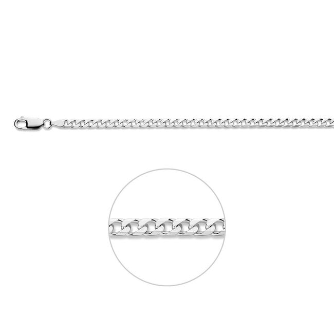 Blinckers Jewellery Huiscollectie BJ Collier 10.21931 Zilver Gourmette 4mm x 55cm