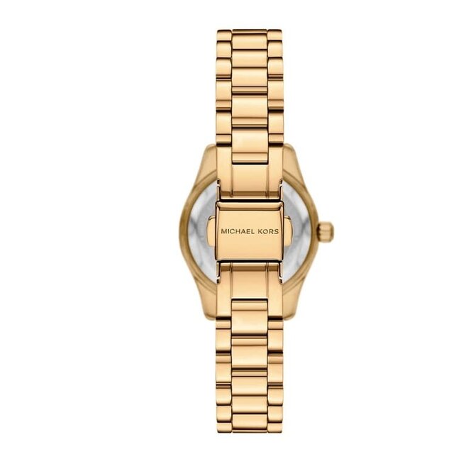 Michael Kors Michael Kors Horloge MK7659SET Lexington Staal met Geelgouden Plating Quartz en Verwisselbaren Bezels 28mm