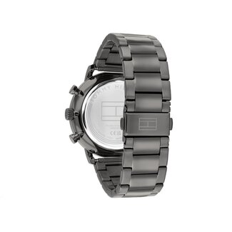 Tommy Hilfiger Tommy Hilfiger Horloge TH1710707 Legend Staal Zwart Quartz Chronograaf met Blauwe Wijzerplaat 44mm