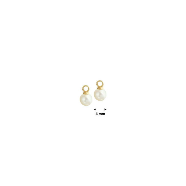 Blinckers Jewellery Huiscollectie BJ Oorbedels 40.19974 14k Geelgoud met Zoetwater Parel 4mm