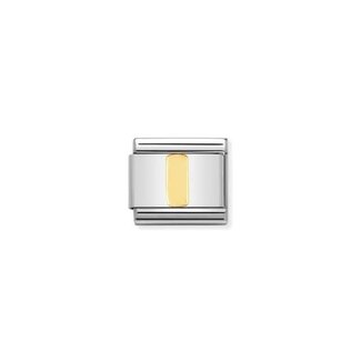 Nomination Nomination Schakel 030101-09 Composable Classic Staal met 18k Geelgouden Letter I