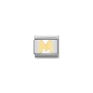 Nomination Nomination Schakel 030101-13 Composable Classic Staal met 18k Geelgouden Letter M