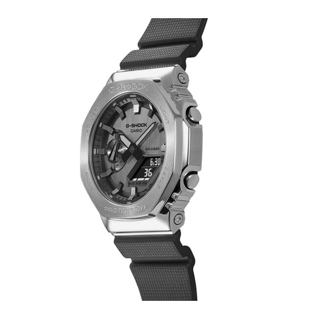 Casio G-Shock Casio G-Shock Horloge GM-2100-1AER Analogg Digitaal Stalen Kast en Zwart Kunststof Horlogeband 43mm