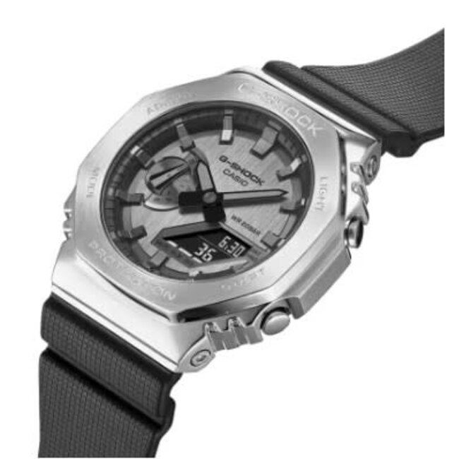 Casio G-Shock Casio G-Shock Horloge GM-2100-1AER Analogg Digitaal Stalen Kast en Zwart Kunststof Horlogeband 43mm