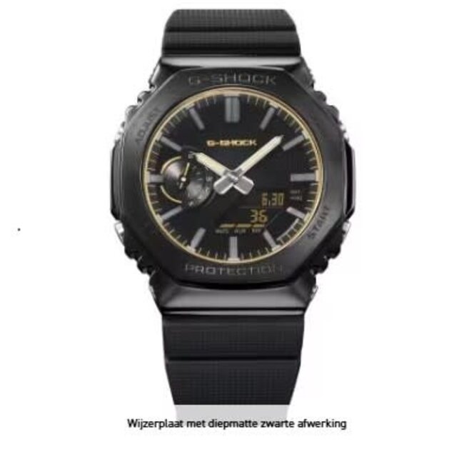 Casio G-Shock Casio G-Shock Horloge GM-2100LXB-1A9ER Staal met Zwarte Plating Analoog Digitaal 44mm