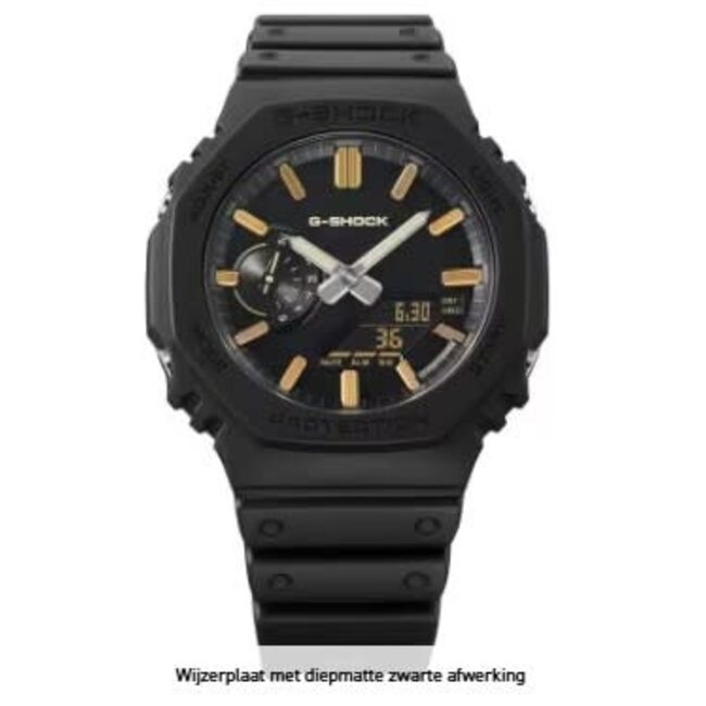 Casio G-Shock Casio G-Shock Horloge GA-2100LXB-1A9ER Analoog Digitaal Zwart met Gouden Accenten 44mm