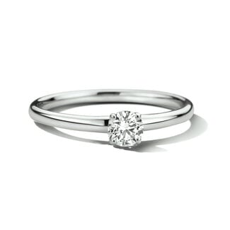 The House Of Blinckers THOB Ring 46.00123/18 14k Witgoud met 0.25ct G-H SI Lab Grown Diamant Maat 18
