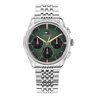 Tommy Hilfiger Tommy Hilfiger Horloge TH1710813 The Empire Staal met Groene Wijzerplaat 38mm