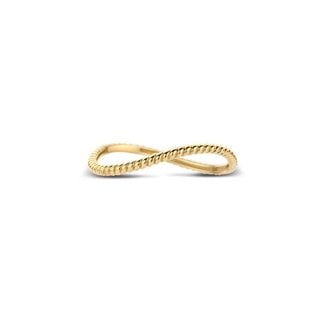 Blush Blush Ring 1285YGO/54 14k Geelgoud Golvend met Bolletjes Maat 54