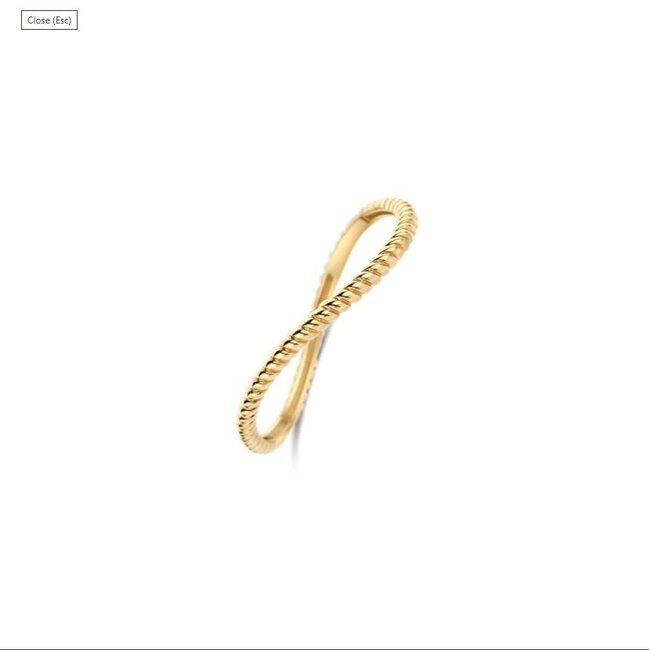 Blush Blush Ring 1285YGO/54 14k Geelgoud Golvend met Bolletjes Maat 54