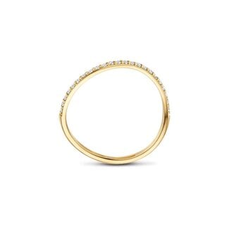 Blush Blush Ring 1286YZI/54 14k Geelgoud Golvend met Zirkonia Maat 54