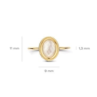 Blush Blush Ring 1291YMQ/54 14k Geelgoud met Mother of Pearl Maat 54