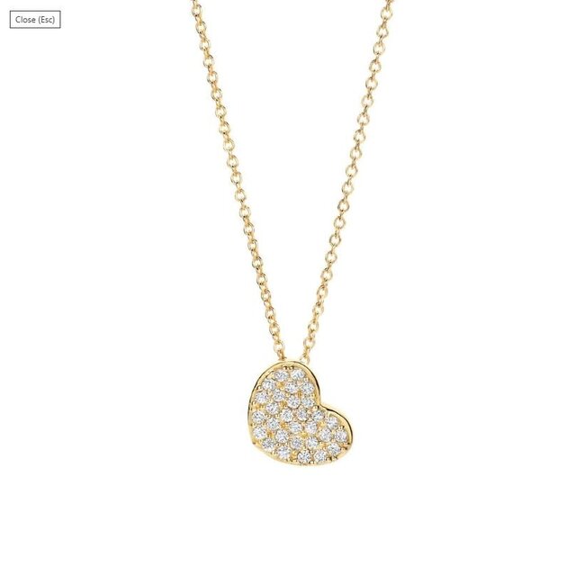 Blush Blush Collier 3207YZI 14k Geelgoud Hart met Zirkonia 42cm