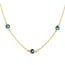 Blush Blush Collier 3210YLB 14k Geelgoud met Blauw Topaas 42cm