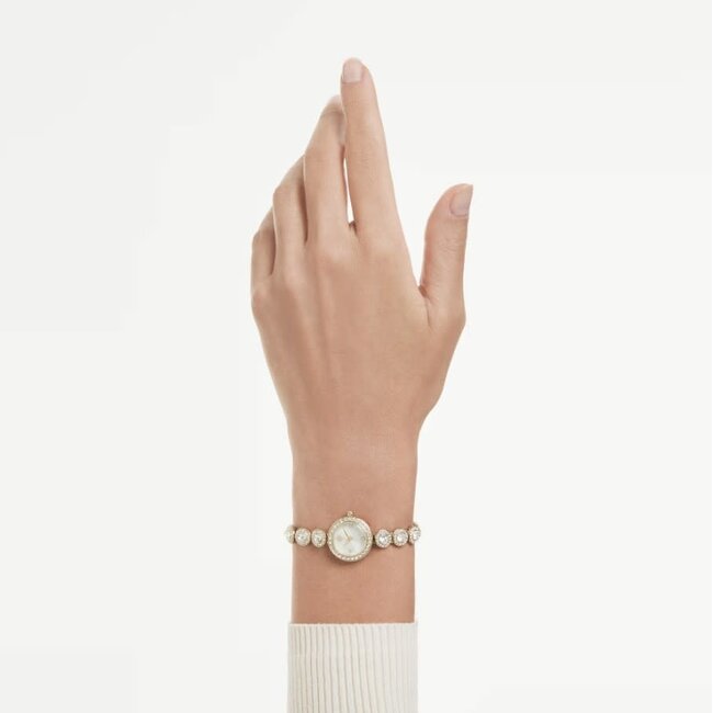 Swarovski Swarovski Horloge 5750500 Una Goudkleurig met Witte Kristallen