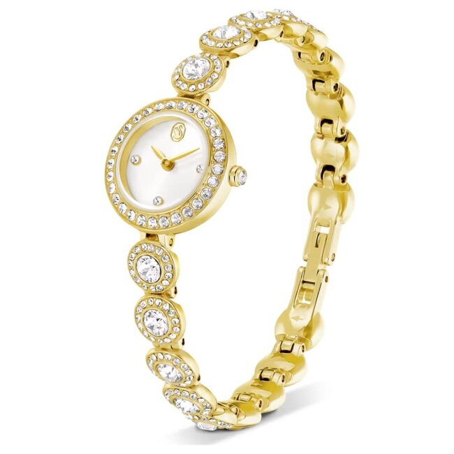 Swarovski Swarovski Horloge 5750500 Una Goudkleurig met Witte Kristallen