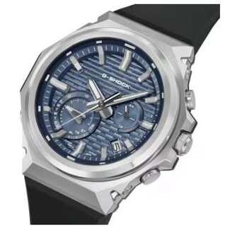 Casio G-Shock Casio G-Shock Horloge GST-B1000-2AER Staal Analoog Blauwe Wijzerplaat met Zwarte Rubberen Band 200m Waterdicht 44mm