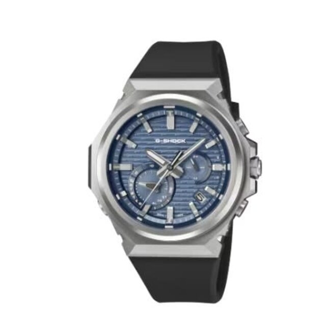 Casio G-Shock Casio G-Shock Horloge GST-B1000-2AER Staal Analoog Blauwe Wijzerplaat met Zwarte Rubberen Band 200m Waterdicht 44mm