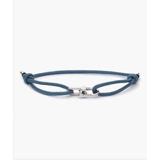 Pig & Hen Pig & Hen Armband P53-183000-L Daunting Dean Ash Blue met Zilver Maat L 20-21cm