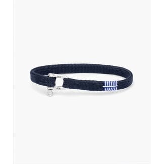 Pig & Hen Pig & Hen Armband P19-163000-L Vicious Vik Navy Silver Maat L 20cm