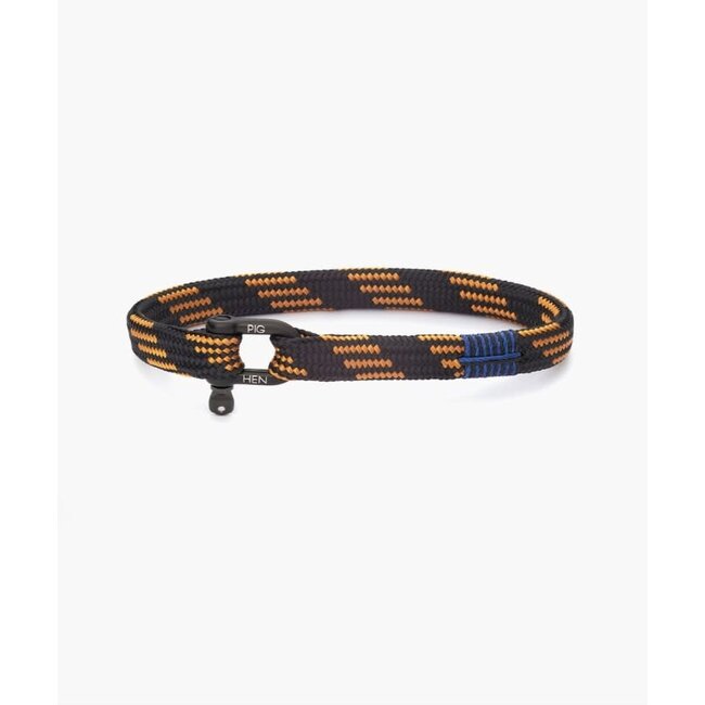 Pig & Hen Pig & Hen Armband P19-290004-M Vicious Vik Black-Orange Maat M 19cm