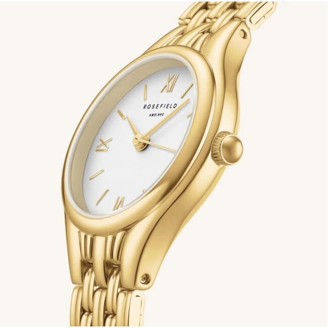 Rosefield Rosefield Horloge MUWGSG-MU01 Staal Goudkleurig Muse White SS 26x34.1mm