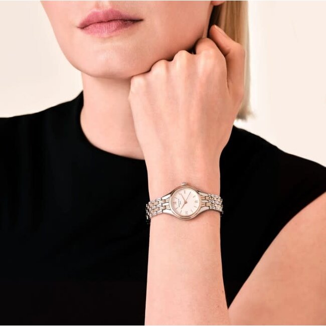 Rosefield Rosefield Horloge MUWDSD-MU04 Staal Bi-Color Rose Muse White SS 26x34.1mm