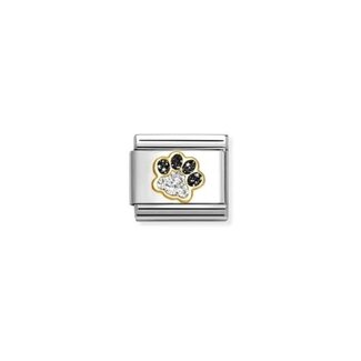 Nomination Nomination Schakel 030220-22 Composable Classic Staal met 18k Geelgoud Honden Poot