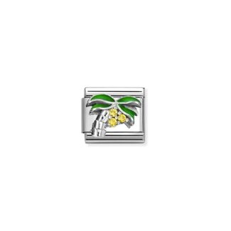 Nomination Nomination Schakel 330328-22 Composable Classic Staal met Gele Palm