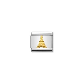 Nomination Nomination Schakel 030123-15 Composable Classic Staal met 18k Geelgouden Eiffeltoren