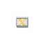 Nomination Nomination Schakel 030301-24 Composable Classic Staal met 18k Geelgouden Letter X met Zirkonia