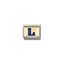 Nomination Nomination Schakel 030201-12 Composible Classic Steel met 18k Geelgoud Letter L met Blauw