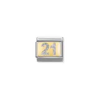 Nomination Nomination Schakel 030224/02 Classic Composable Staal met 18k Geelgoud 21