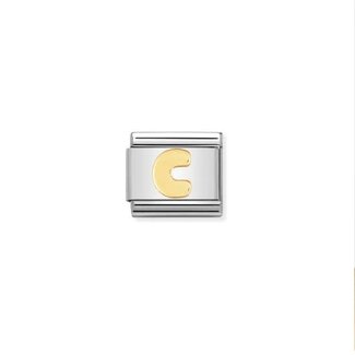 Nomination Nomination Schakel 030101-03 Composable Classic Staal met 18k Geelgouden Letter C