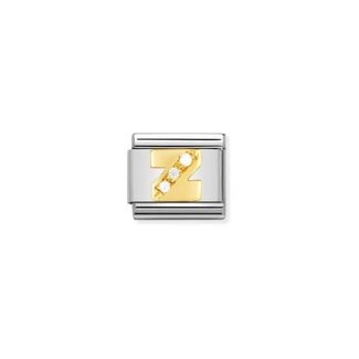 Nomination Nomination Schakel 030301-26 Composable Classic Staal met 18k Geelgouden  Letter Z met Zirkonia