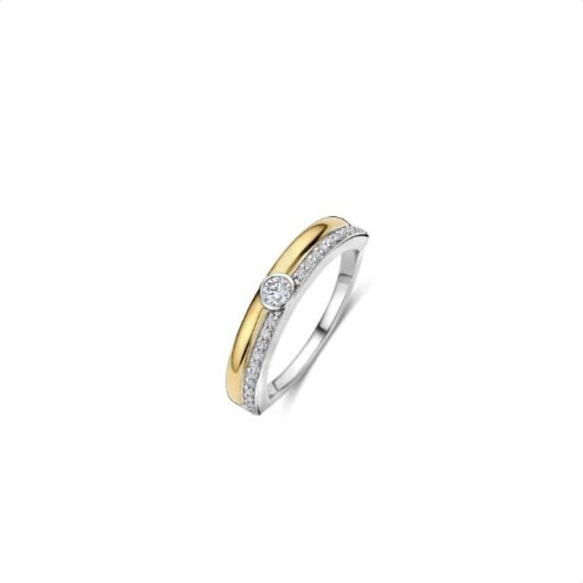 Ti Sento Milano Ti Sento Ring 12433ZY/56 Zilver Bi-color met Zirkonia Maat 56